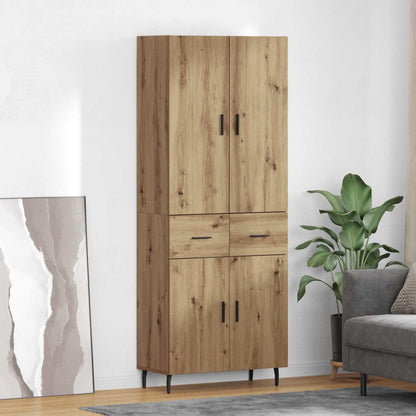 vidaXL Highboard 2 pcs Artisan Oak 69.5 x 34 x 180 cm Engineered Wood