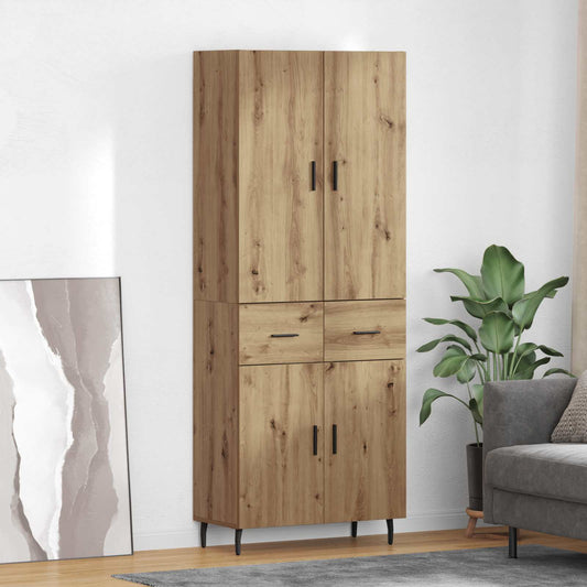 vidaXL Highboard 2 pcs Artisan Oak 69.5 x 34 x 180 cm Engineered Wood