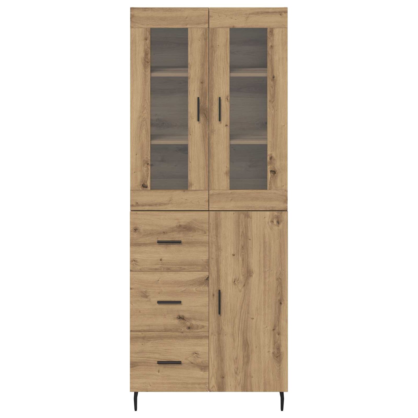 vidaXL Highboard with Drawer 2 pcs Artisan Oak Engineered Wood