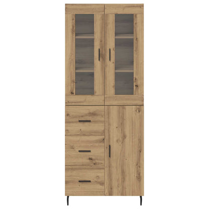 vidaXL Highboard with Drawer 2 pcs Artisan Oak Engineered Wood