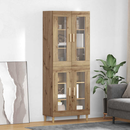 vidaXL Highboard Artisan Oak 69.5 x 34 x 180 cm Engineered Wood