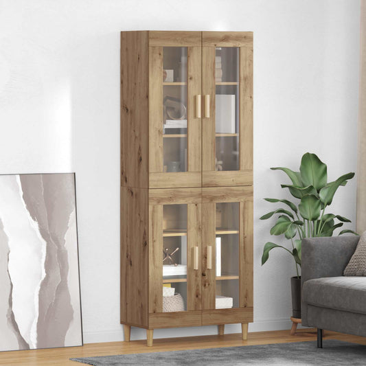 vidaXL Highboard Artisan Oak 69.5 x 34 x 180 cm Engineered Wood