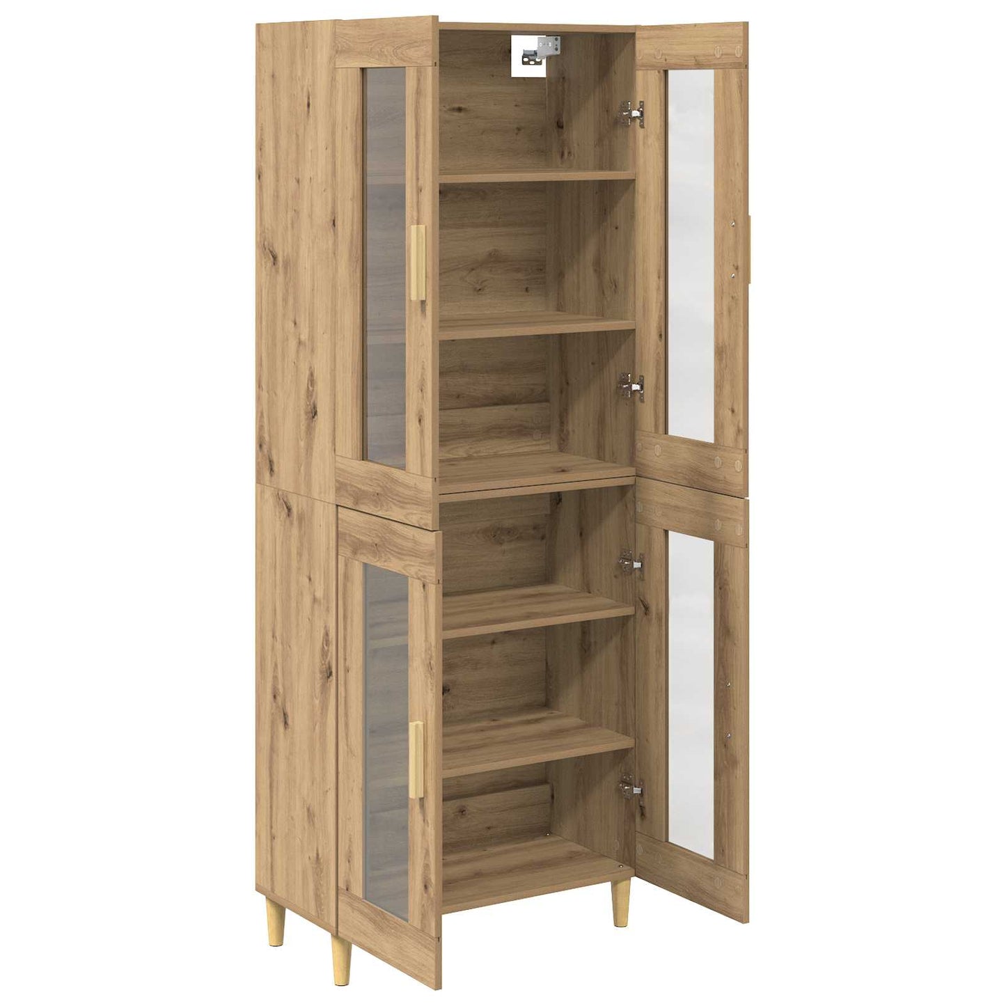 vidaXL Highboard Artisan Oak 69.5 x 34 x 180 cm Engineered Wood