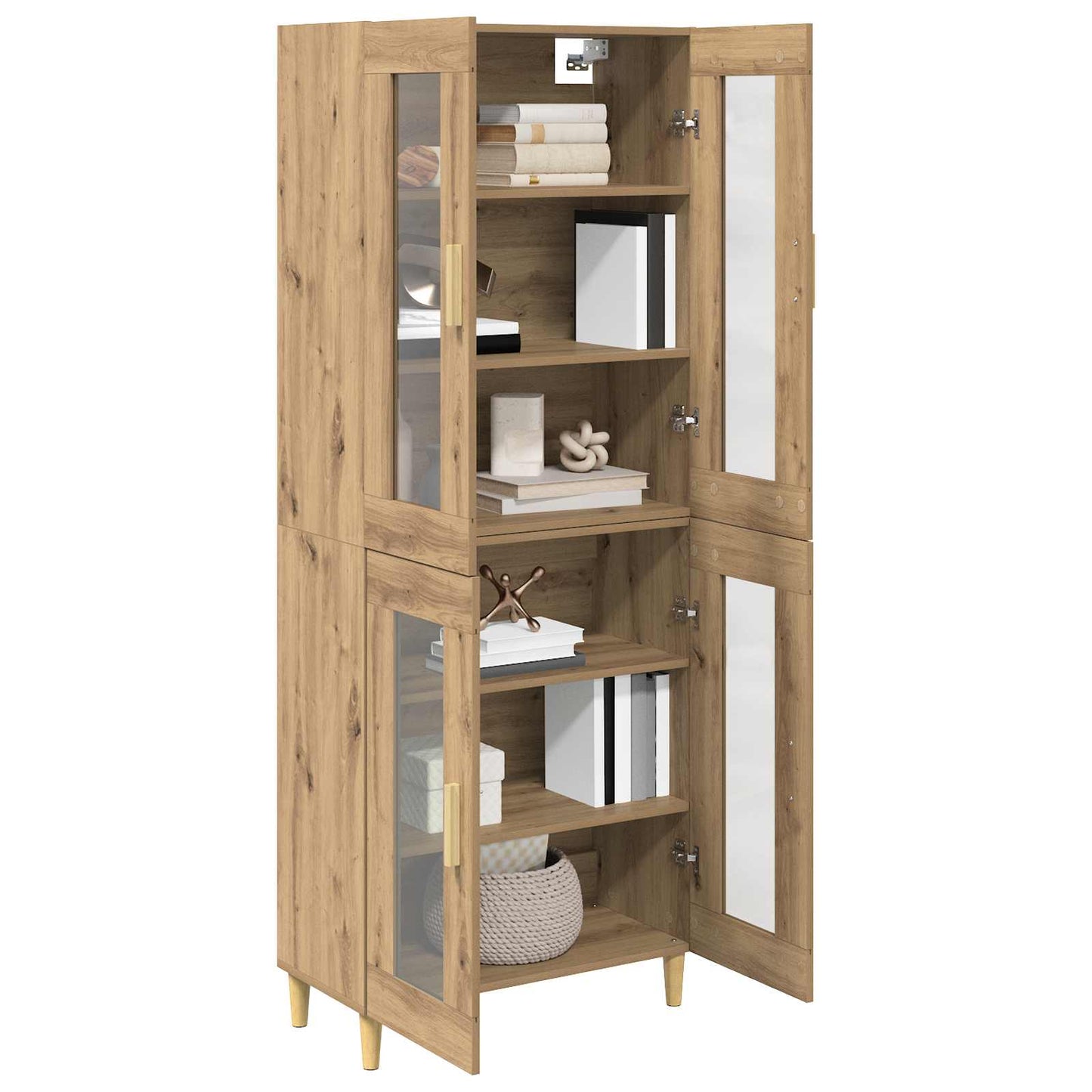vidaXL Highboard Artisan Oak 69.5 x 34 x 180 cm Engineered Wood