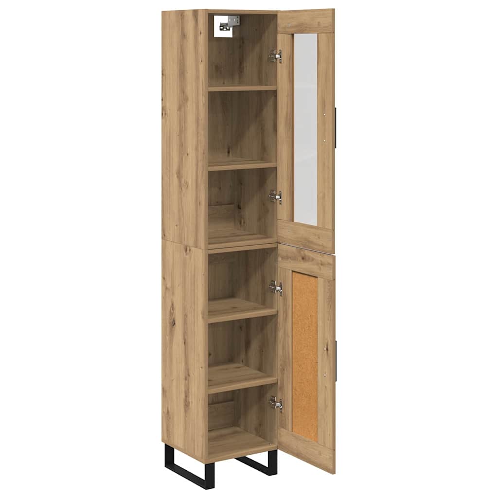 vidaXL Highboard Artisan Oak 34.5 x 34 x 180 cm Engineered Wood