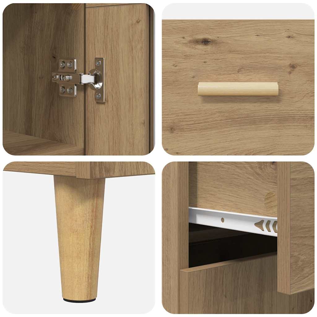 vidaXL Highboard Artisan Oak 69.5 x 34 x 180 cm Engineered Wood