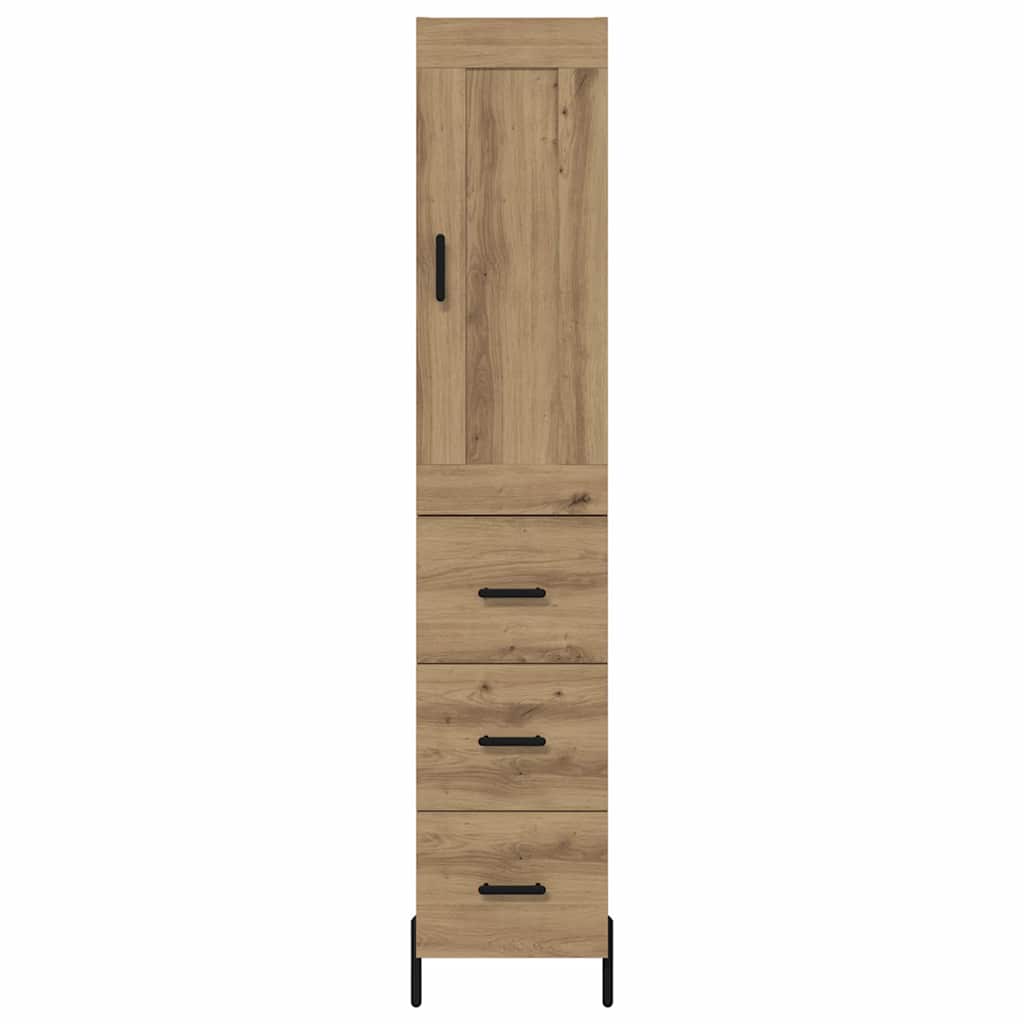 vidaXL Highboard Artisan Oak 34.5 x 34 x 180 cm Engineered Wood
