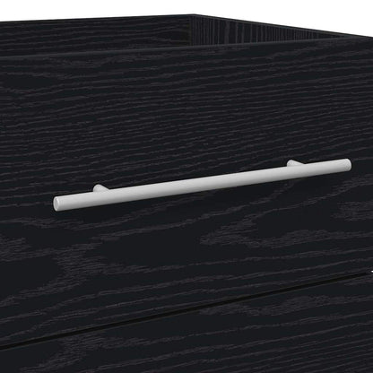 vidaXL Bathroom Sink Cabinet with Drawer Black Oak 41 x 38.5 x 48 cm