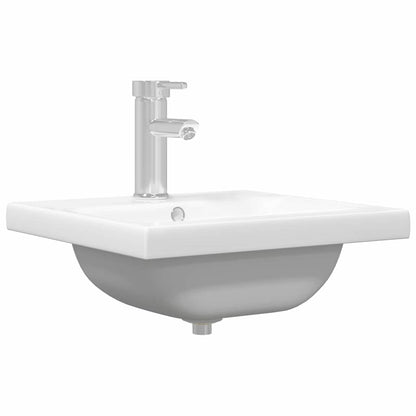 vidaXL Bathroom Sink Cabinet with Drawer Black Oak 41 x 38.5 x 48 cm