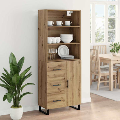 vidaXL Highboard with Drawer 2 pcs Artisan Oak Engineered Wood
