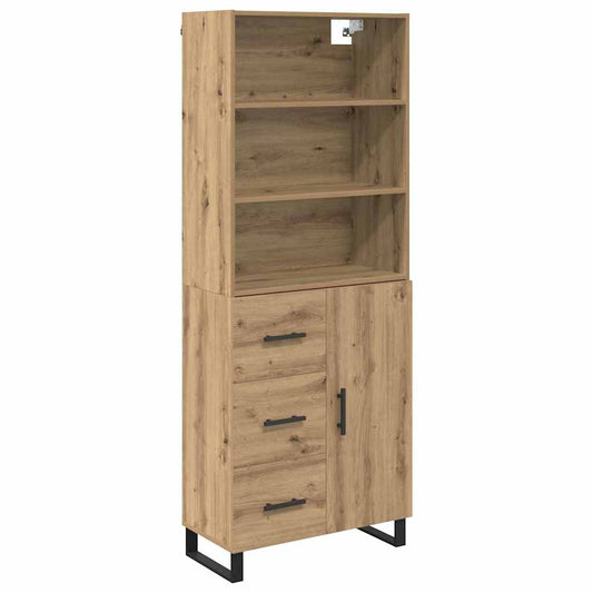 vidaXL Highboard with Drawer 2 pcs Artisan Oak Engineered Wood