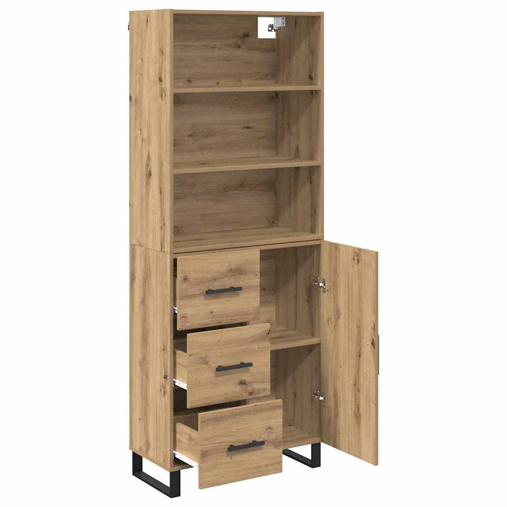 vidaXL Highboard with Drawer 2 pcs Artisan Oak Engineered Wood