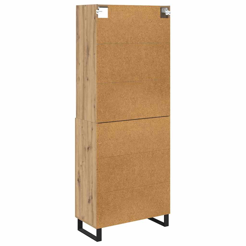 vidaXL Highboard with Drawer 2 pcs Artisan Oak Engineered Wood