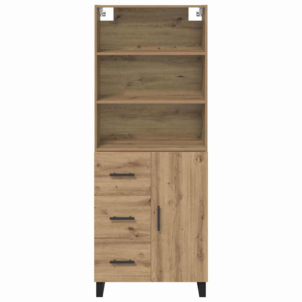 vidaXL Highboard with Drawer 2 pcs Artisan Oak Engineered Wood