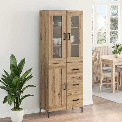 vidaXL Highboard with Drawer 2 pcs Artisan Oak Engineered Wood