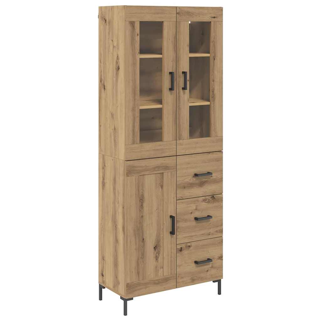 vidaXL Highboard with Drawer 2 pcs Artisan Oak Engineered Wood
