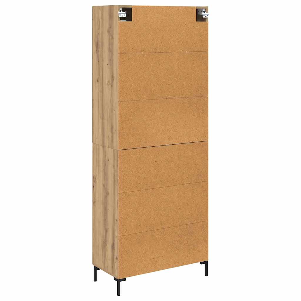 vidaXL Highboard with Drawer 2 pcs Artisan Oak Engineered Wood
