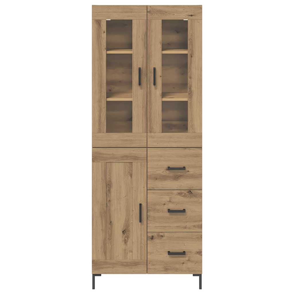 vidaXL Highboard with Drawer 2 pcs Artisan Oak Engineered Wood