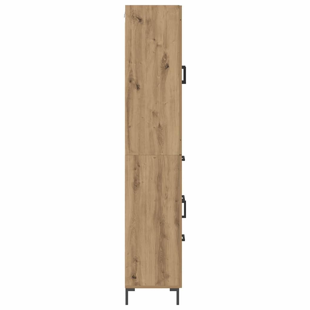 vidaXL Highboard with Drawer 2 pcs Artisan Oak Engineered Wood