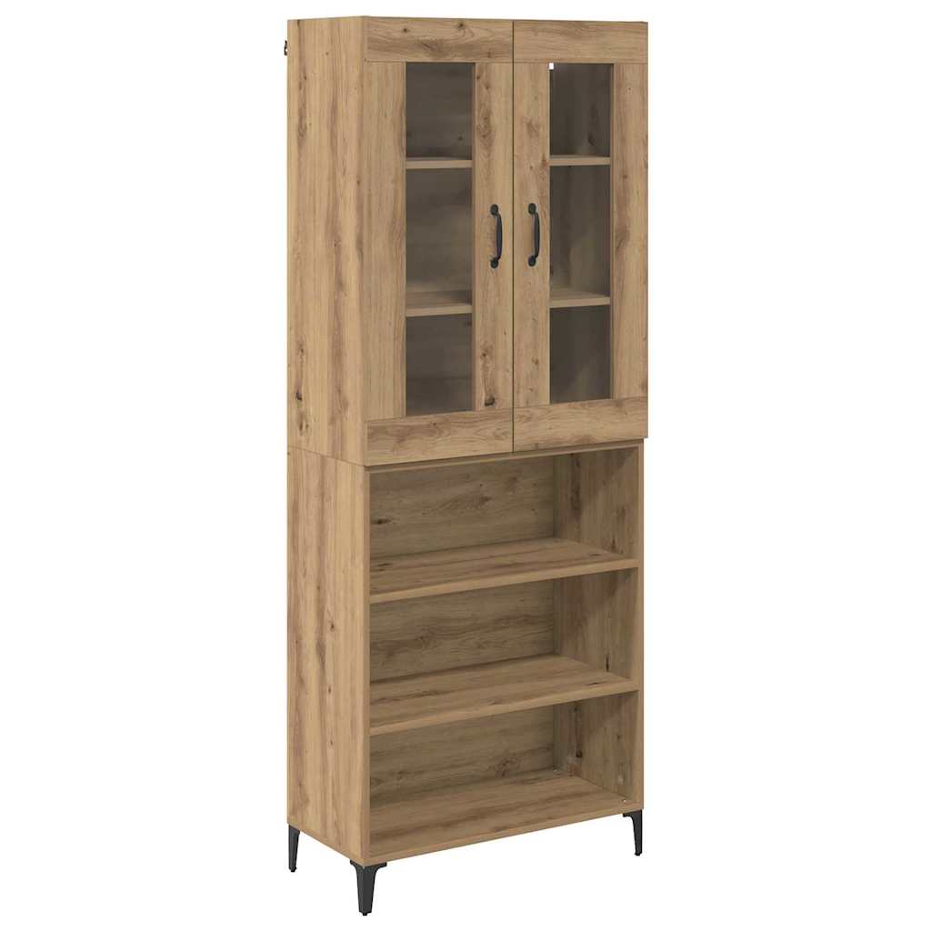 vidaXL Highboard Artisan Oak 69.5 x 34 x 180 cm Engineered Wood