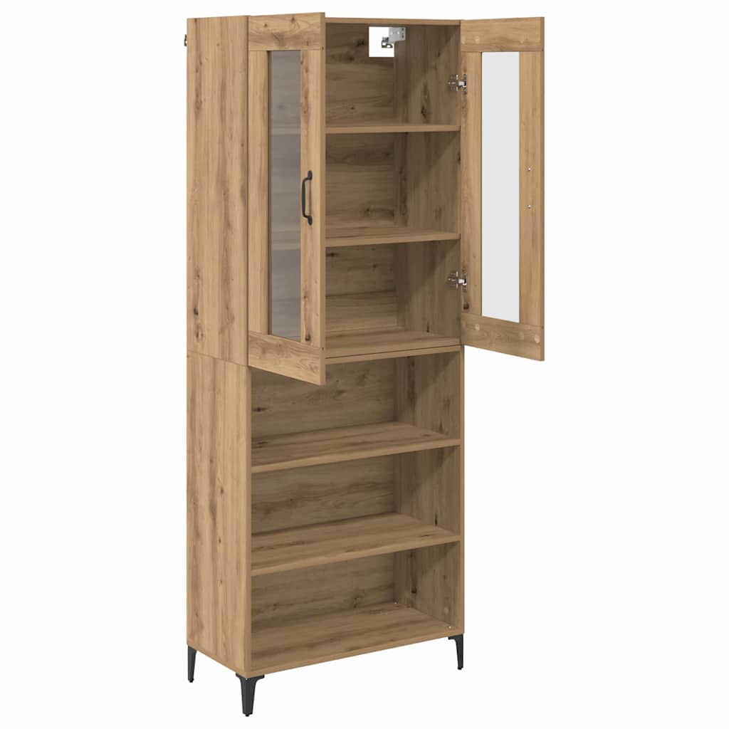 vidaXL Highboard Artisan Oak 69.5 x 34 x 180 cm Engineered Wood