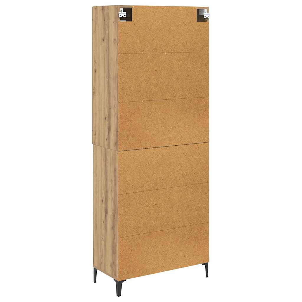 vidaXL Highboard Artisan Oak 69.5 x 34 x 180 cm Engineered Wood