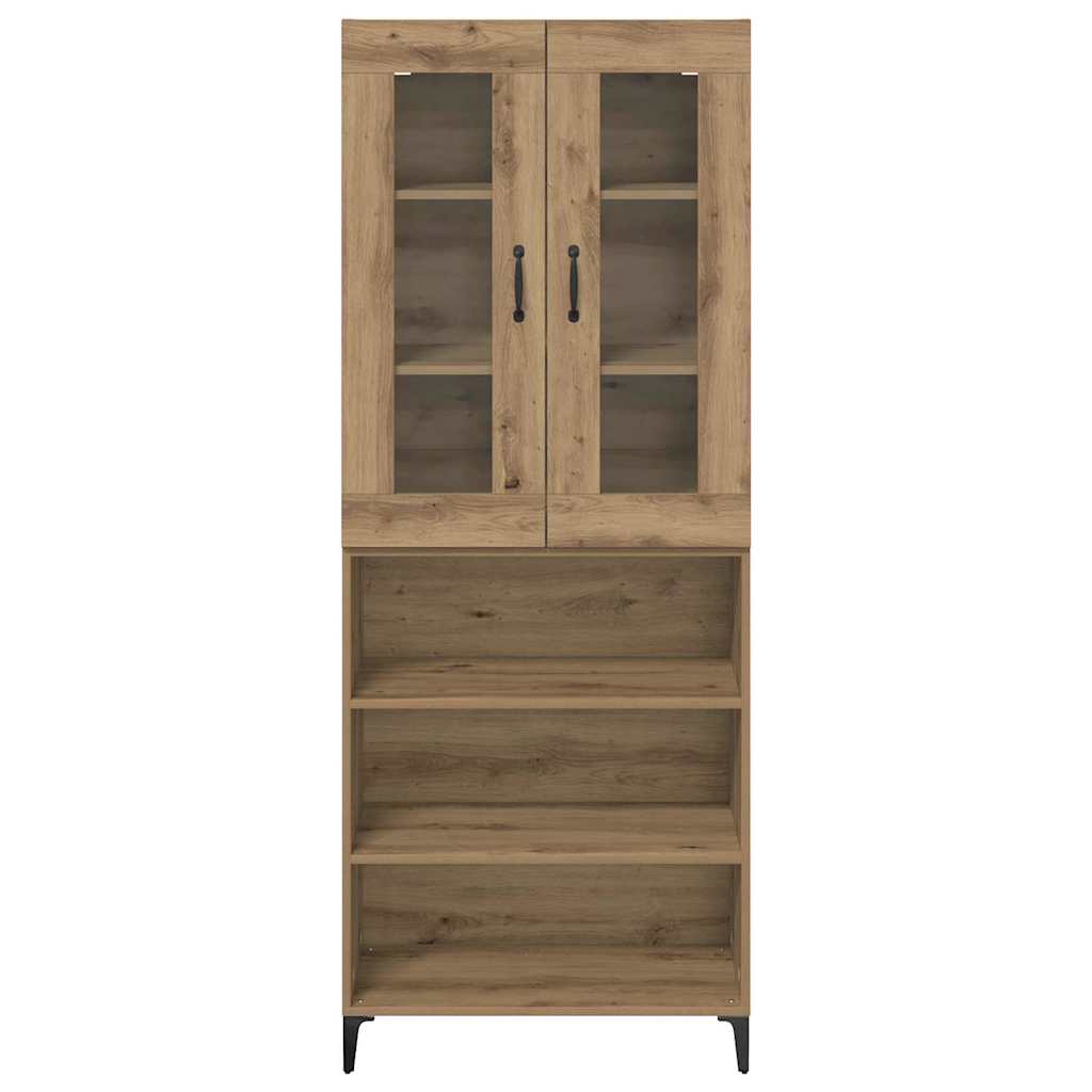 vidaXL Highboard Artisan Oak 69.5 x 34 x 180 cm Engineered Wood