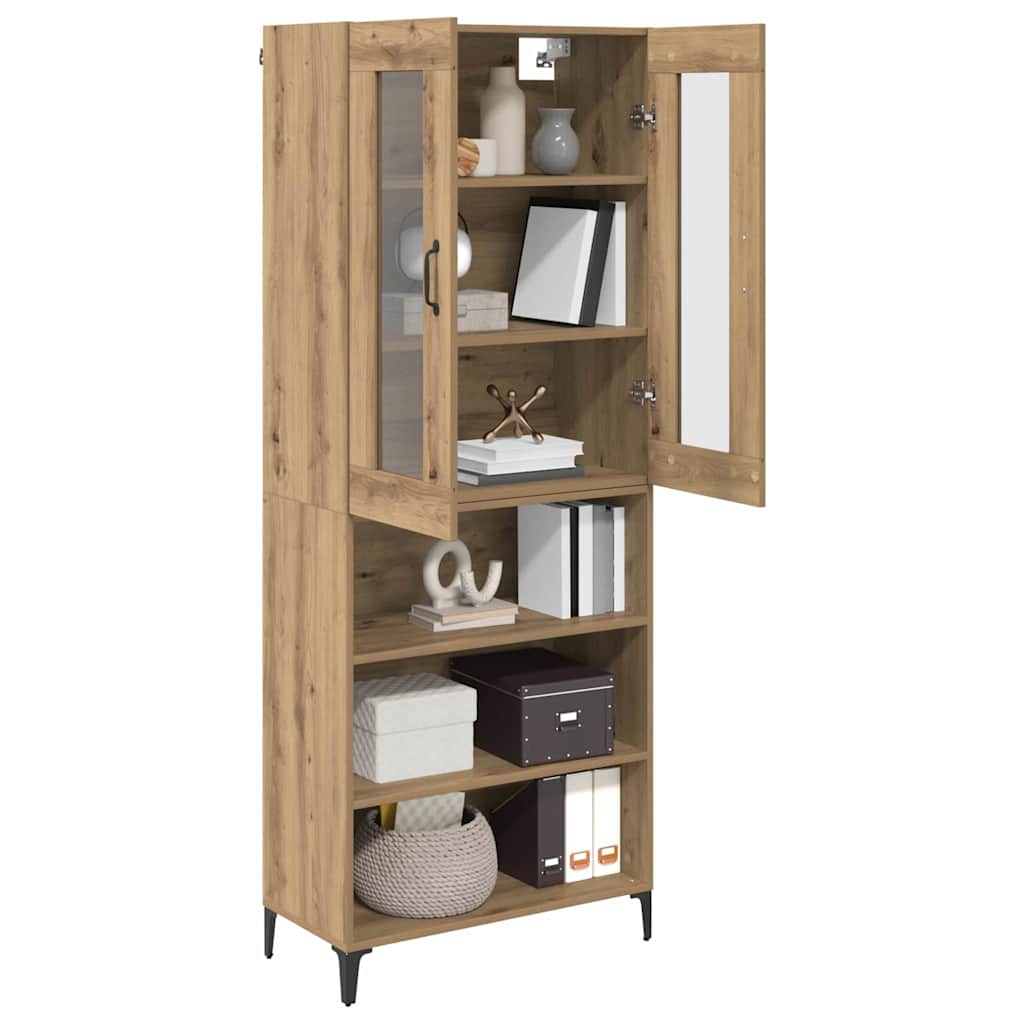 vidaXL Highboard Artisan Oak 69.5 x 34 x 180 cm Engineered Wood