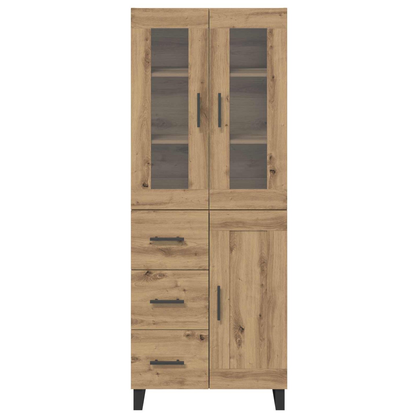 vidaXL Highboard with Drawer 2 pcs Artisan Oak Engineered Wood