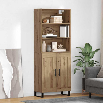 vidaXL Highboard 2 pcs Artisan Oak Engineered Wood