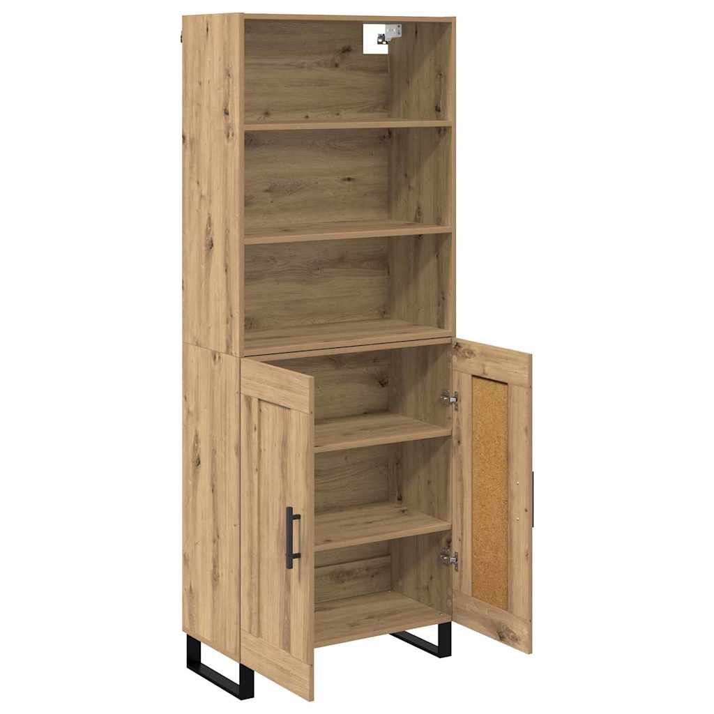 vidaXL Highboard 2 pcs Artisan Oak Engineered Wood