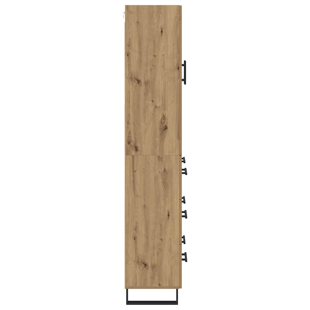 vidaXL Highboard with Drawer 2 pcs Artisan Oak Engineered Wood