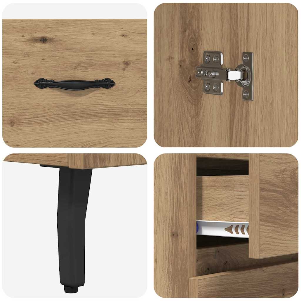 vidaXL Highboard 2 pcs Artisan Oak 69.5 x 34 x 180 cm Engineered Wood
