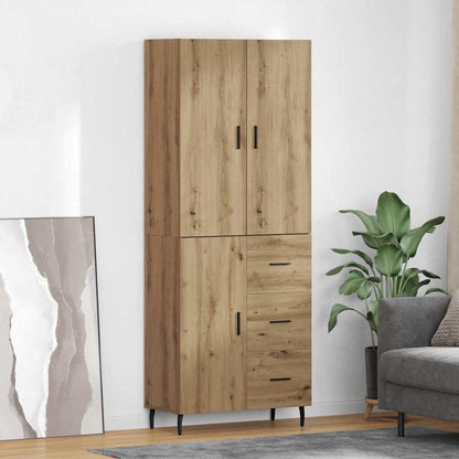 vidaXL Highboard 2 pcs Artisan Oak 69.5 x 34 x 180 cm Engineered Wood