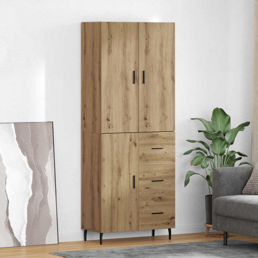 vidaXL Highboard 2 pcs Artisan Oak 69.5 x 34 x 180 cm Engineered Wood