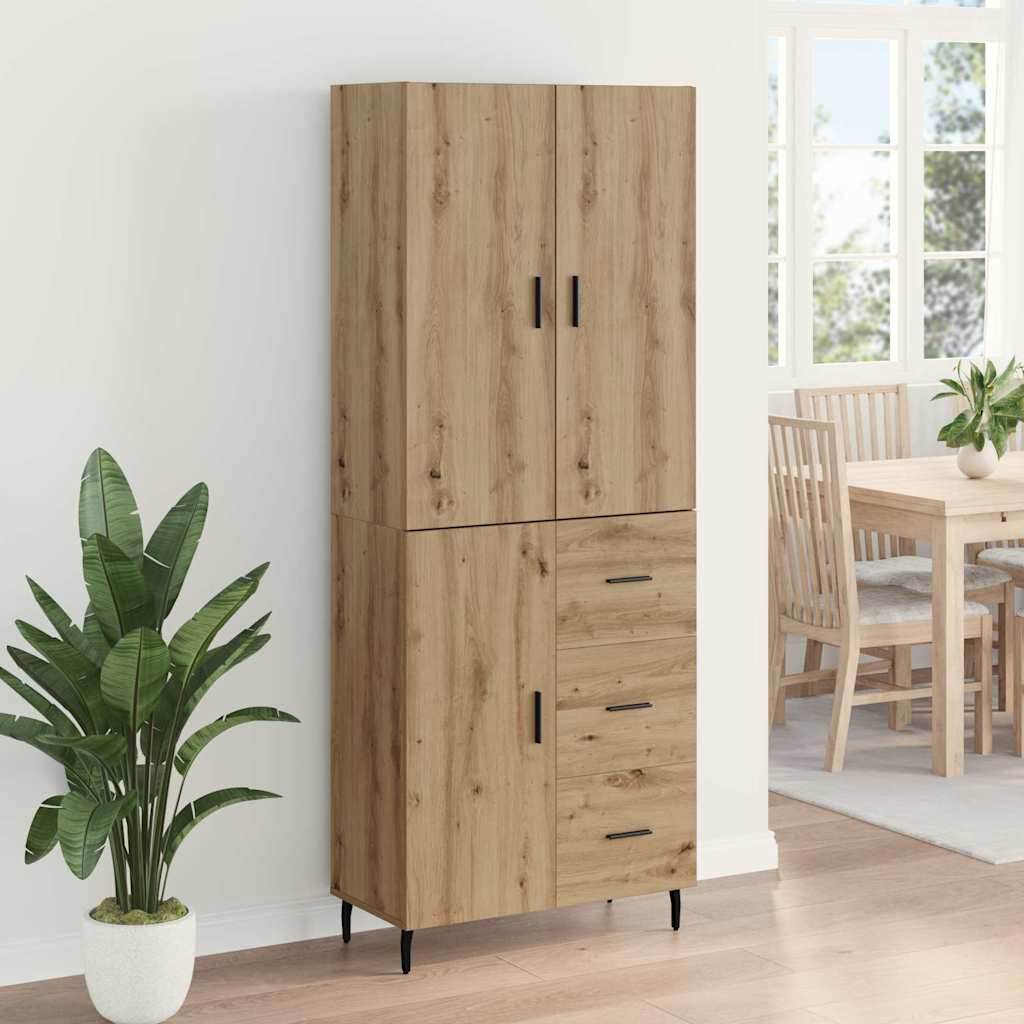 vidaXL Highboard 2 pcs Artisan Oak 69.5 x 34 x 180 cm Engineered Wood