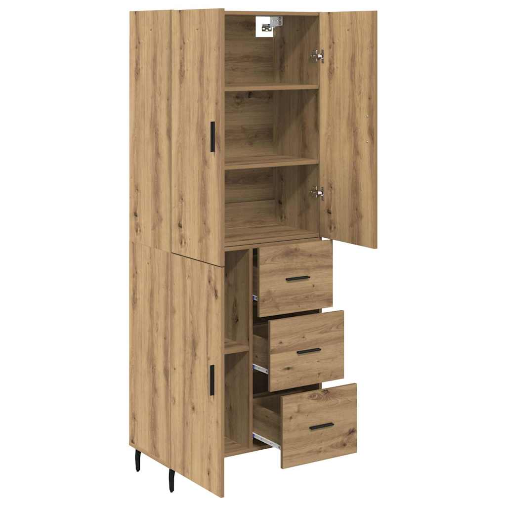 vidaXL Highboard 2 pcs Artisan Oak 69.5 x 34 x 180 cm Engineered Wood