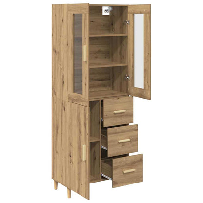 vidaXL Highboard Artisan Oak 69.5 x 34 x 180 cm Engineered Wood