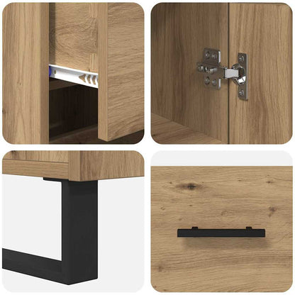 vidaXL Highboard Artisan Oak 34.5 x 34 x 180 cm Engineered Wood