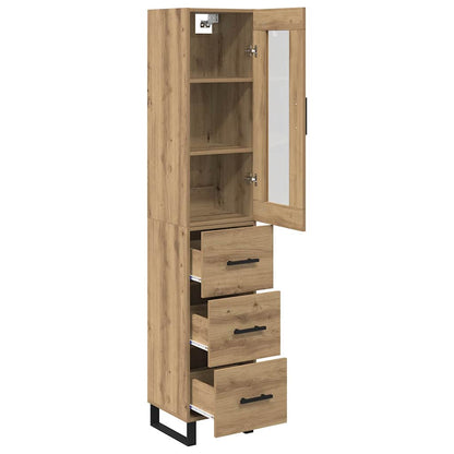 vidaXL Highboard Artisan Oak 34.5 x 34 x 180 cm Engineered Wood