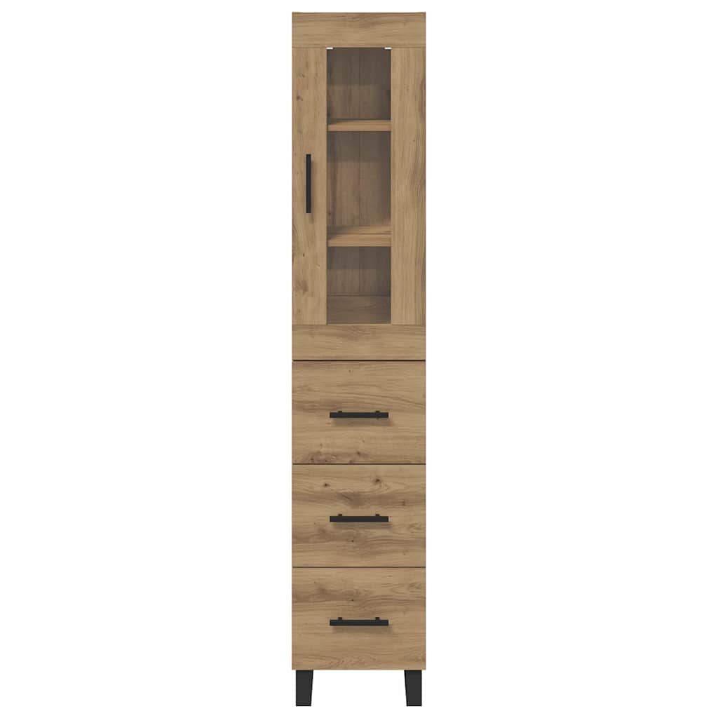 vidaXL Highboard Artisan Oak 34.5 x 34 x 180 cm Engineered Wood