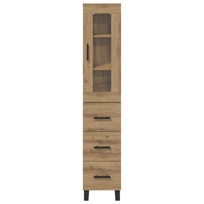 vidaXL Highboard Artisan Oak 34.5 x 34 x 180 cm Engineered Wood