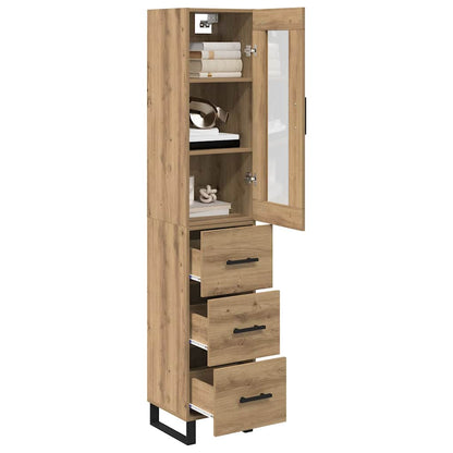 vidaXL Highboard Artisan Oak 34.5 x 34 x 180 cm Engineered Wood