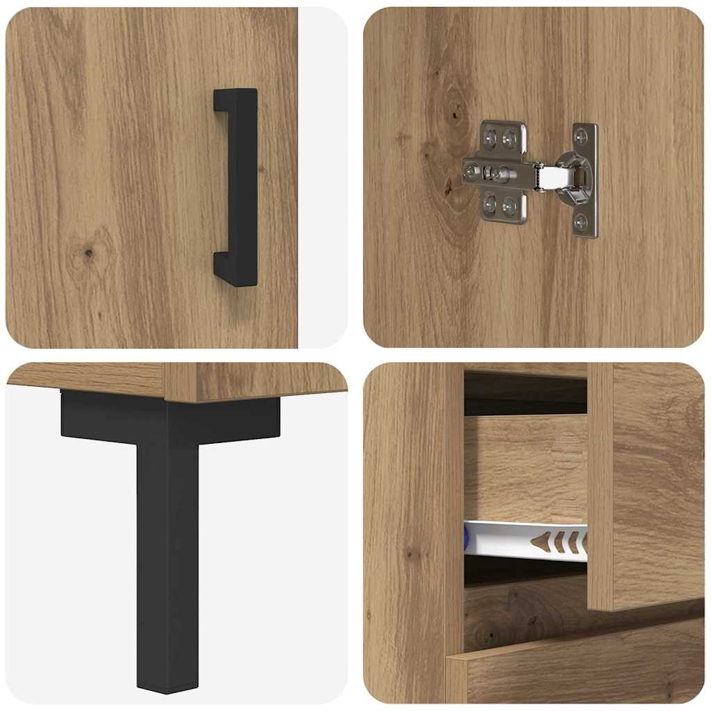 vidaXL Highboard Artisan Oak 69.5 x 34 x 180 cm Engineered Wood