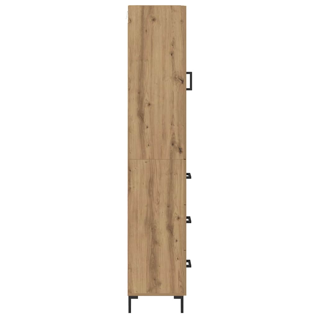 vidaXL Highboard Artisan Oak 69.5 x 34 x 180 cm Engineered Wood