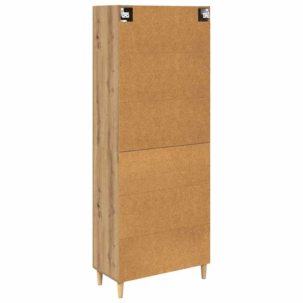 vidaXL Highboard with Drawer Artisan Oak 69.5 x 34 x 180 cm