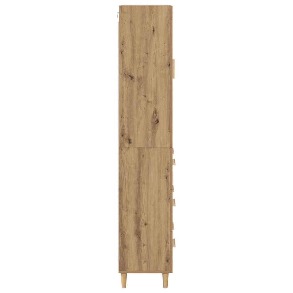 vidaXL Highboard with Drawer Artisan Oak 69.5 x 34 x 180 cm