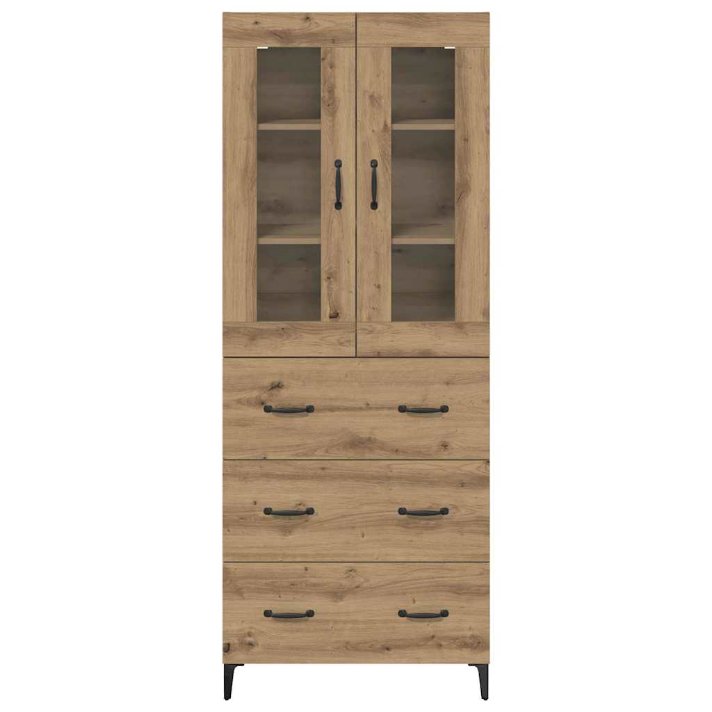 vidaXL Highboard Artisan Oak 69.5 x 34 x 180 cm Engineered Wood