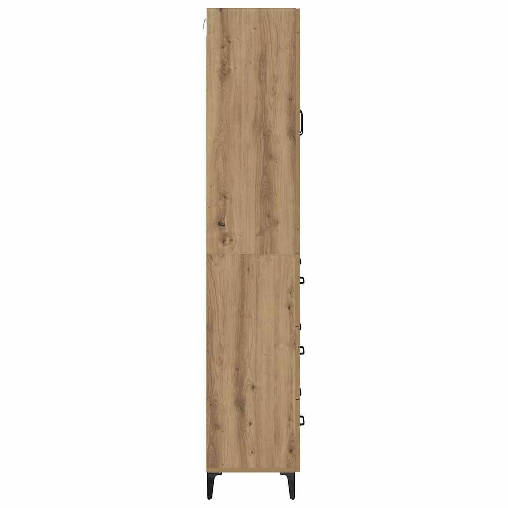 vidaXL Highboard Artisan Oak 69.5 x 34 x 180 cm Engineered Wood