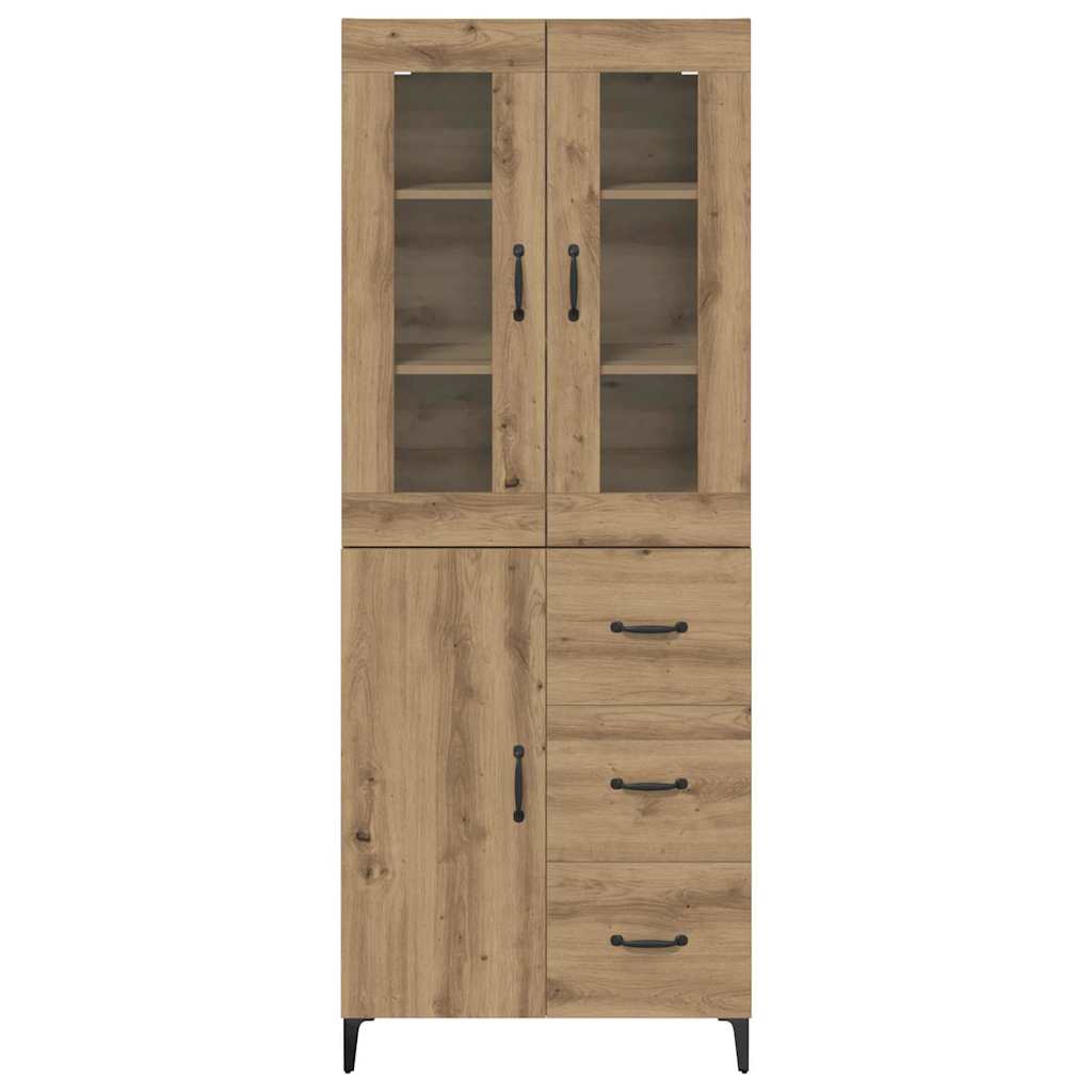 vidaXL Highboard Artisan Oak 69.5 x 34 x 180 cm Engineered Wood
